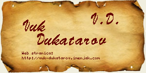 Vuk Dukatarov vizit kartica
